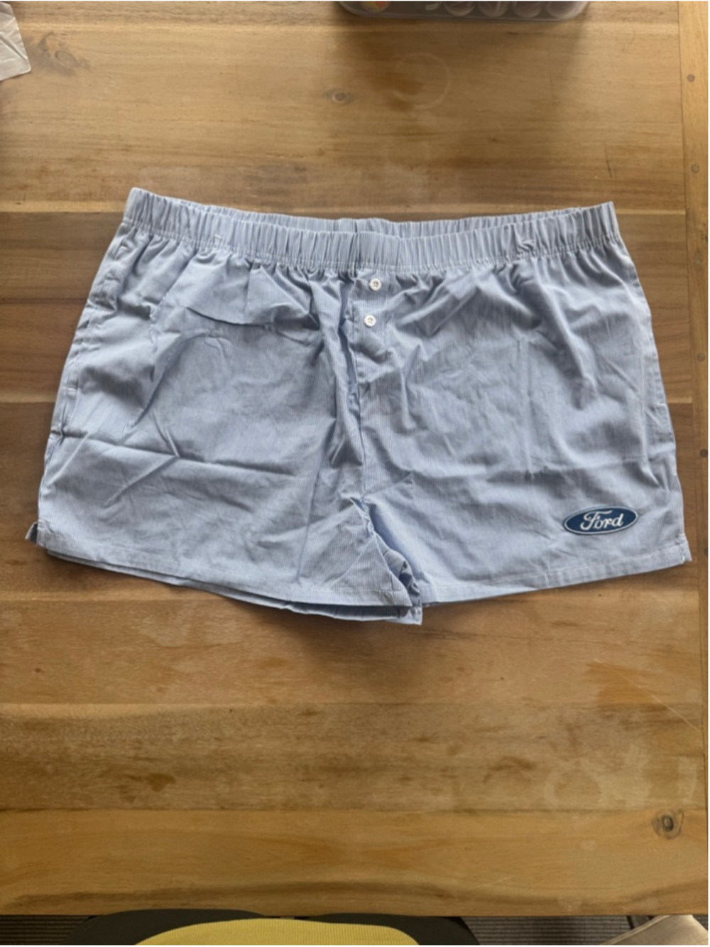 Ford Men's Blue White Striped Boxers XL